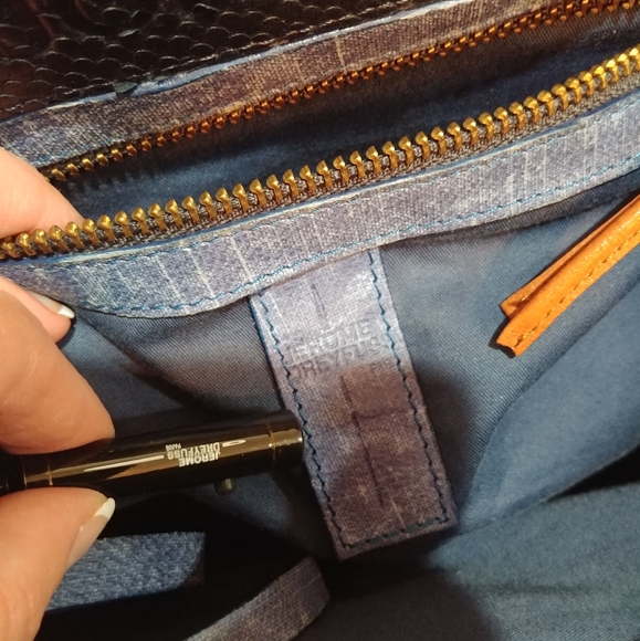 Jerome Dreyfuss "Johan" tricolor genuine python & leather crossbody satchel - Picture 5 of 16